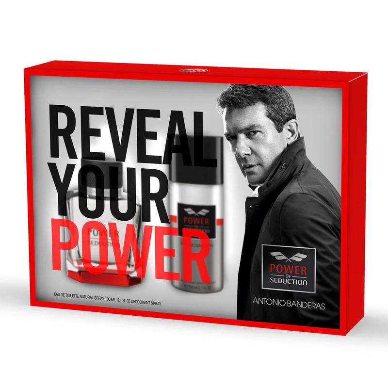 Antonio Banderas Power of Seduction Gift Set 100ml EDT + 150ml Deodorant Spray - Deodorants & Anti-Perspirants at MyBeautyBoutique by Antonio Banderas