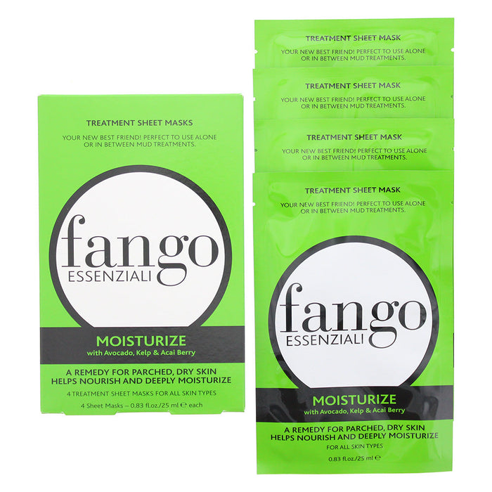 Borghese Fango Essenziali Moisturising Treatment Sheet Mask 4 x 25ml