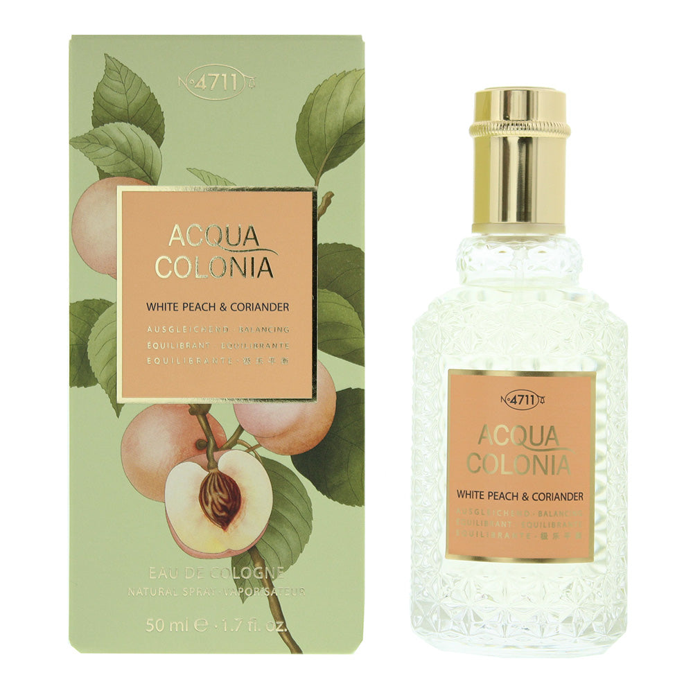 Mäurer & Wirtz M‚urer & Wirtz 4711 Acqua Colonia White Peach & Coriander Eau de Cologne 50ml Spray - Eau de Cologne at MyBeautyBoutique by Mäurer & Wirtz