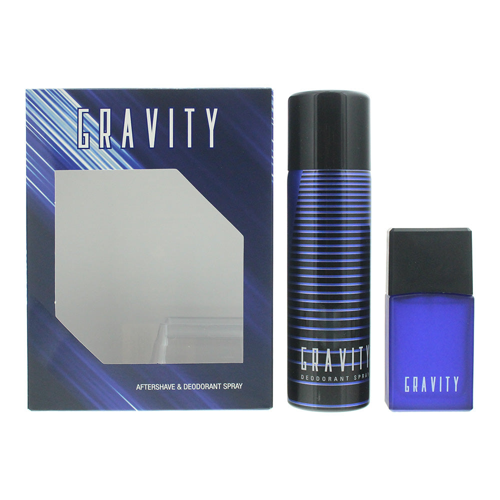 Coty Gravity 2 Piece Gift Set: Aftershave 30ml - Deodorant Spray 120ml - Gift Set at MyBeautyBoutique by Coty