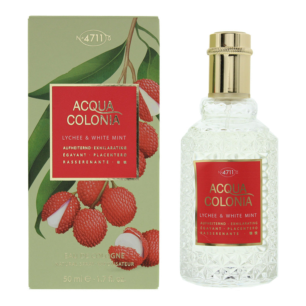 Mäurer & Wirtz 4711 Acqua Colonia Lychee & White Mint Eau de Cologne 50ml Spray - Eau de Cologne at MyBeautyBoutique by Mäurer & Wirtz