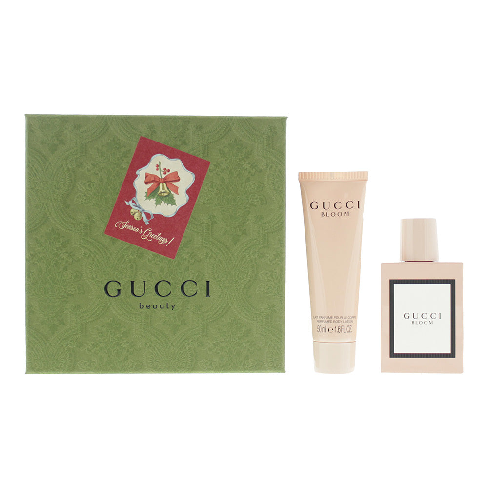 Gucci Bloom 2 Piece Gift Set: Eau De Parfum 50ml - Body Lotion 50ml - Bathtub Pillows at MyBeautyBoutique by Gucci