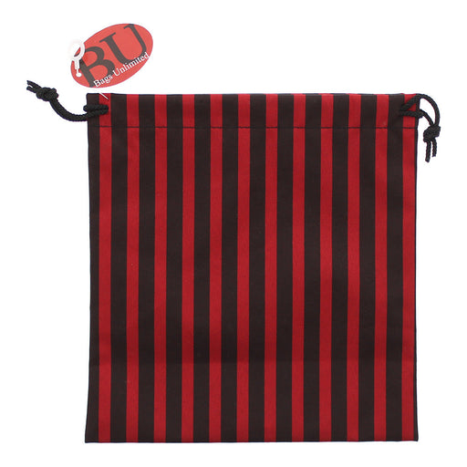 Bags Unlimited Gents Classic Red & Black Stripe Drawstring Bag