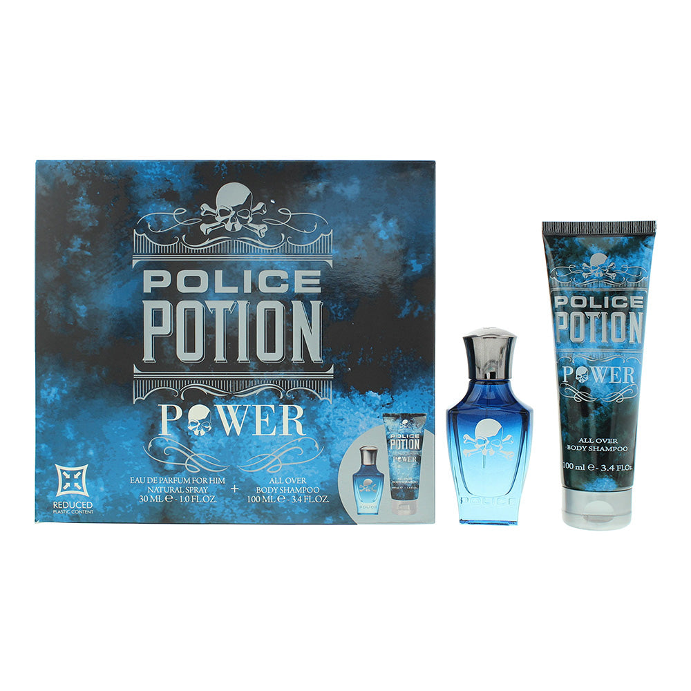 Police Potion Power 2 Piece Gift Set: Eau De Parfum 30ml - Shower Gel 100ml - Eau de Perfume at MyBeautyBoutique by Police