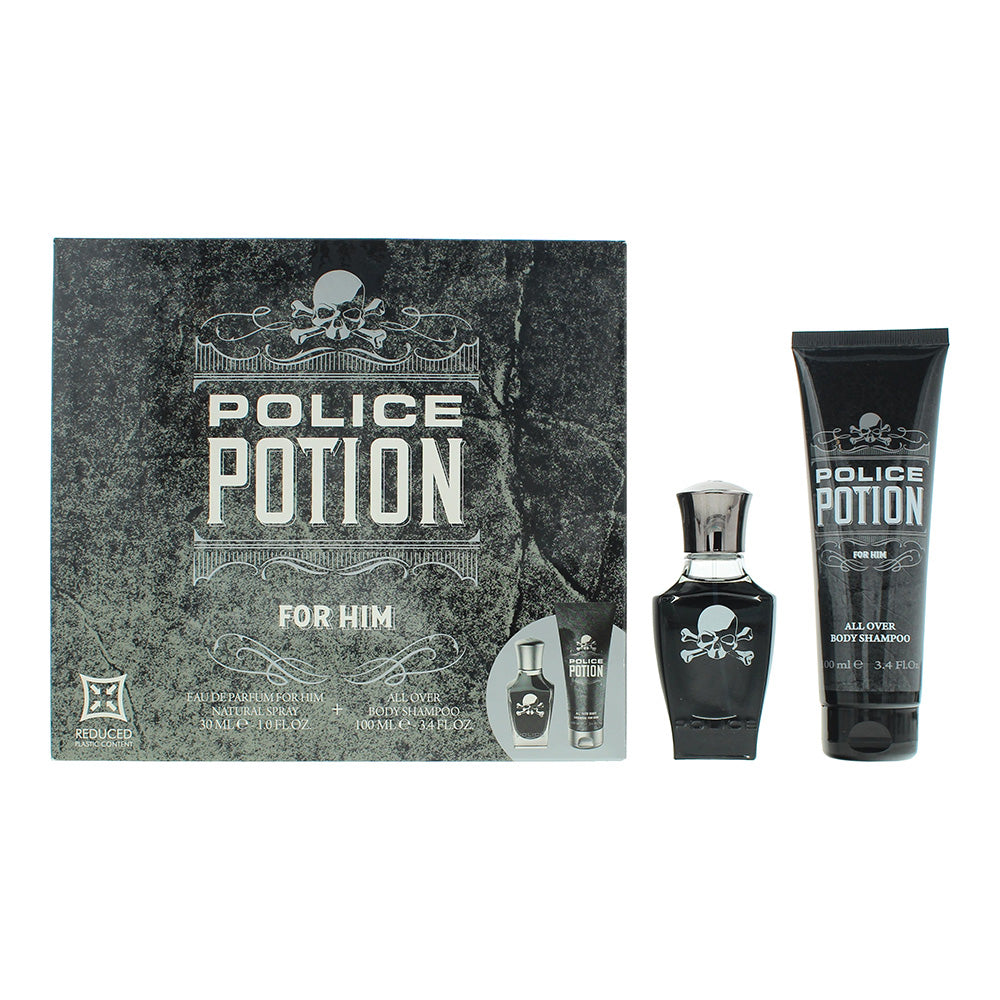 Police Potion For Him 2 Piece Gift Set: Eau De Parfum 30ml - Shower Gel 100ml - Sets at MyBeautyBoutique by Police