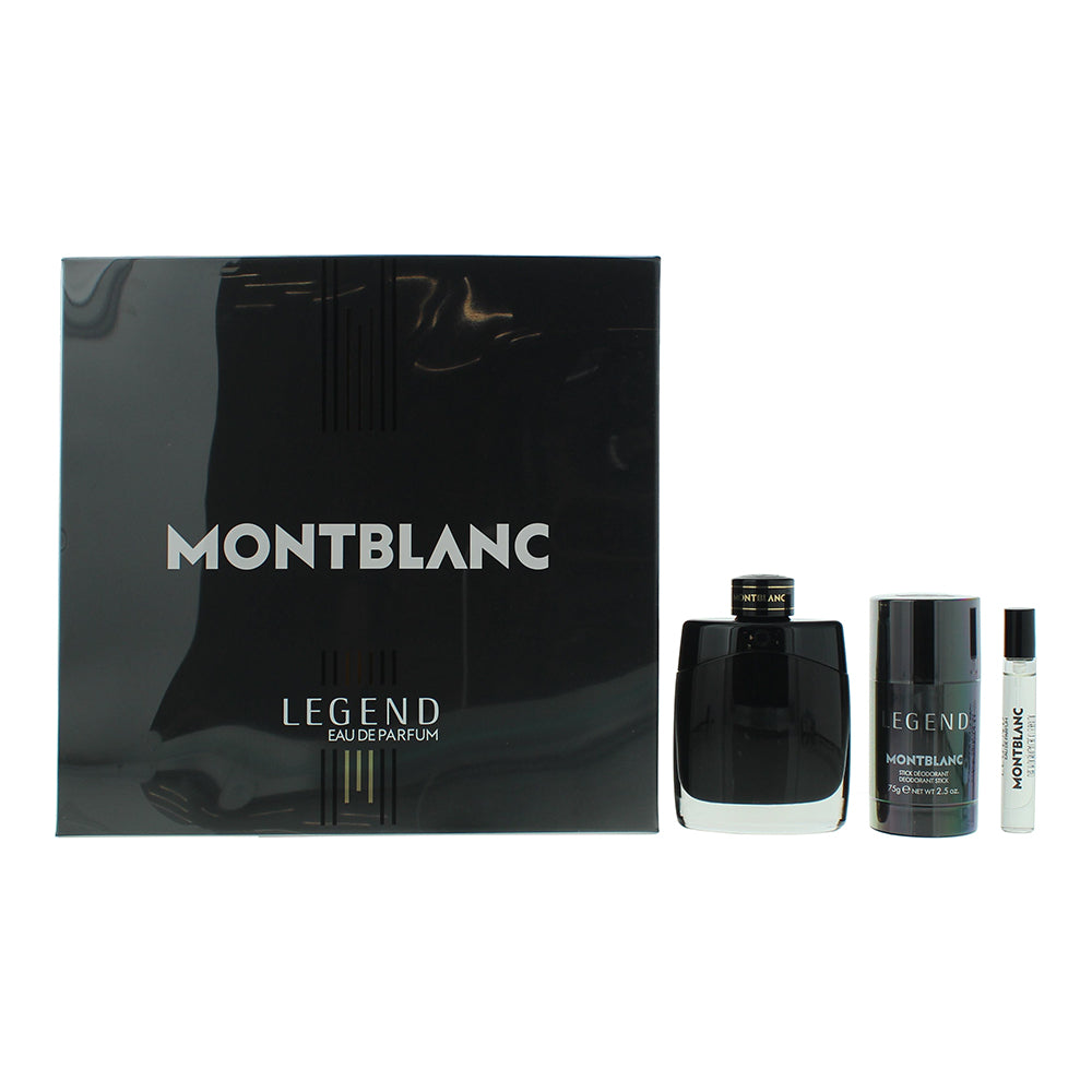 Montblanc Legend 3 Piece Gift Set: Eau De Parfum 100ml - Eau De Parfum 7.5ml - Eau De Parfum - Gift Set at MyBeautyBoutique by Montblanc