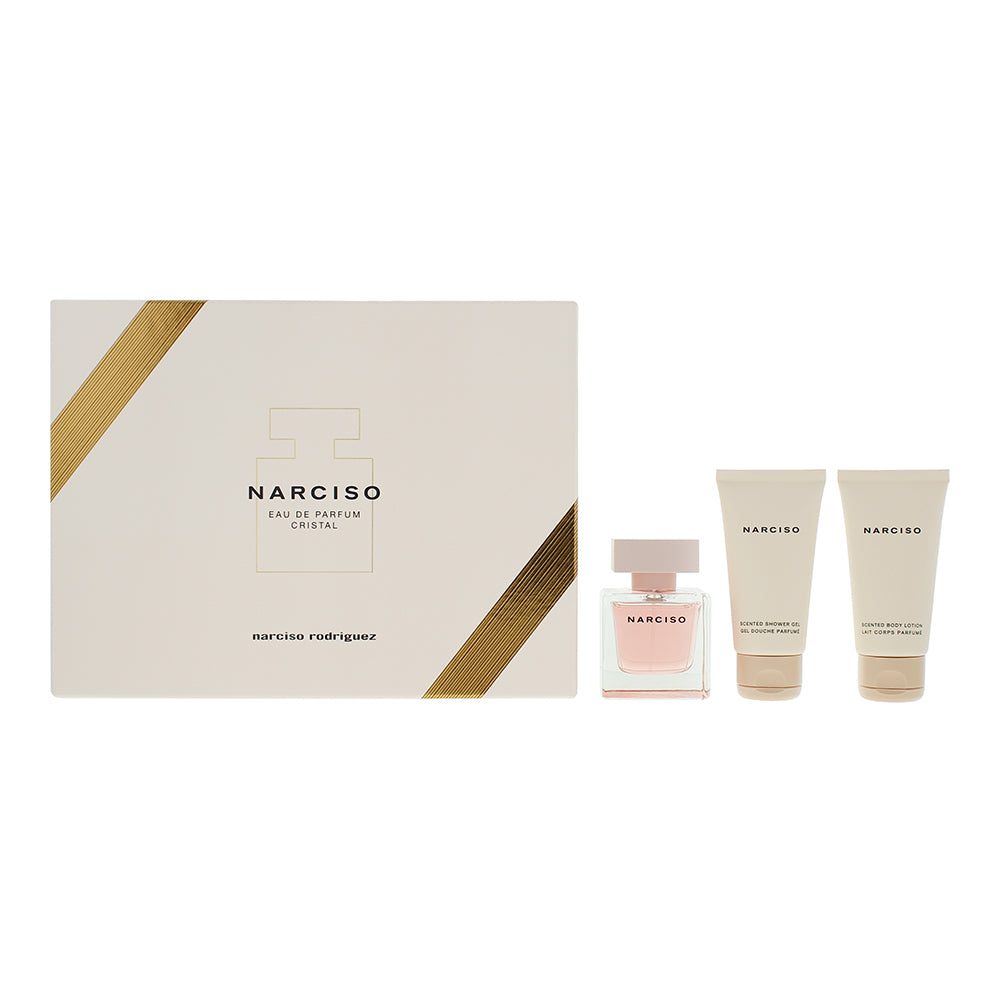 Narciso Rodriguez Cristal 3 Piece Gift Set: Eau De Parfum 50ml - Shower Gel 50ml - Body Lotion 50ml - Gift Set at MyBeautyBoutique by Narciso Rodriguez