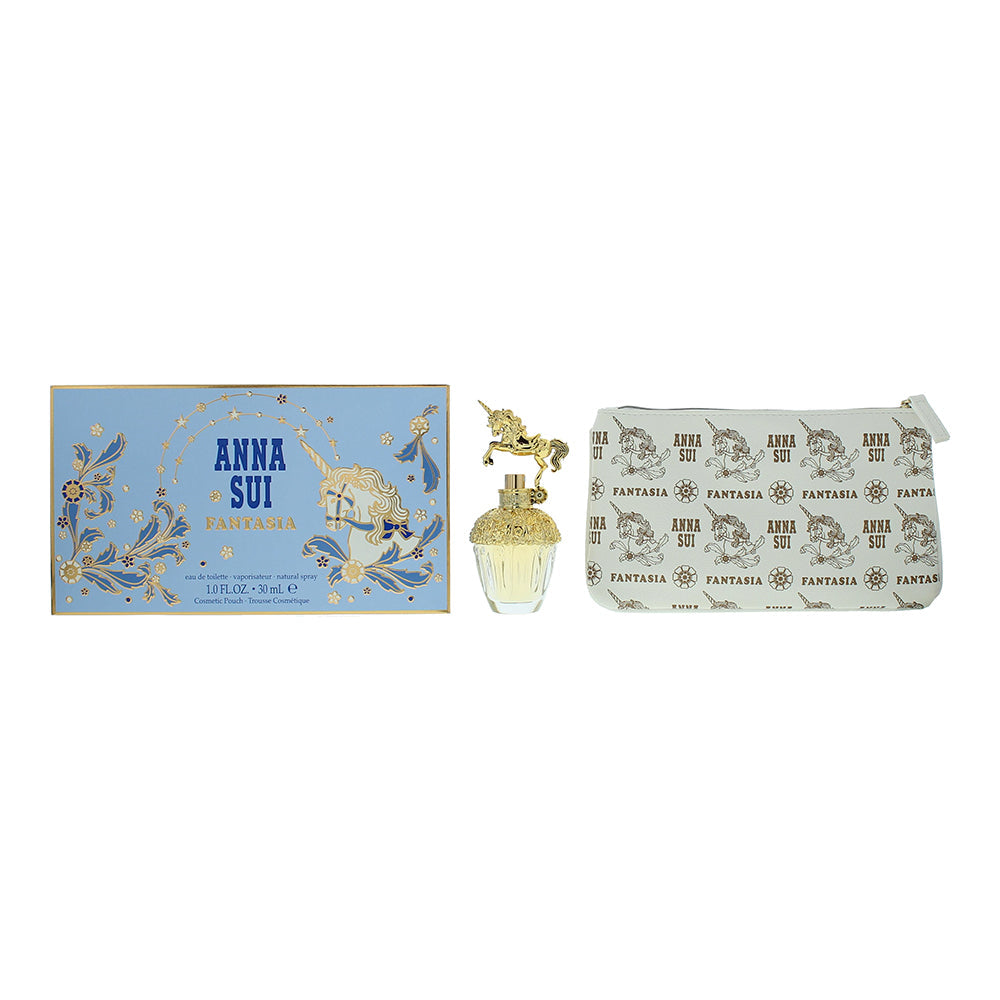 Anna Sui Fantasia 2 Piece Gift Set: Eau De Toilette 30ml - Cosmetic Bag - Default Title - Gift Set at MyBeautyBoutique by Anna Sui