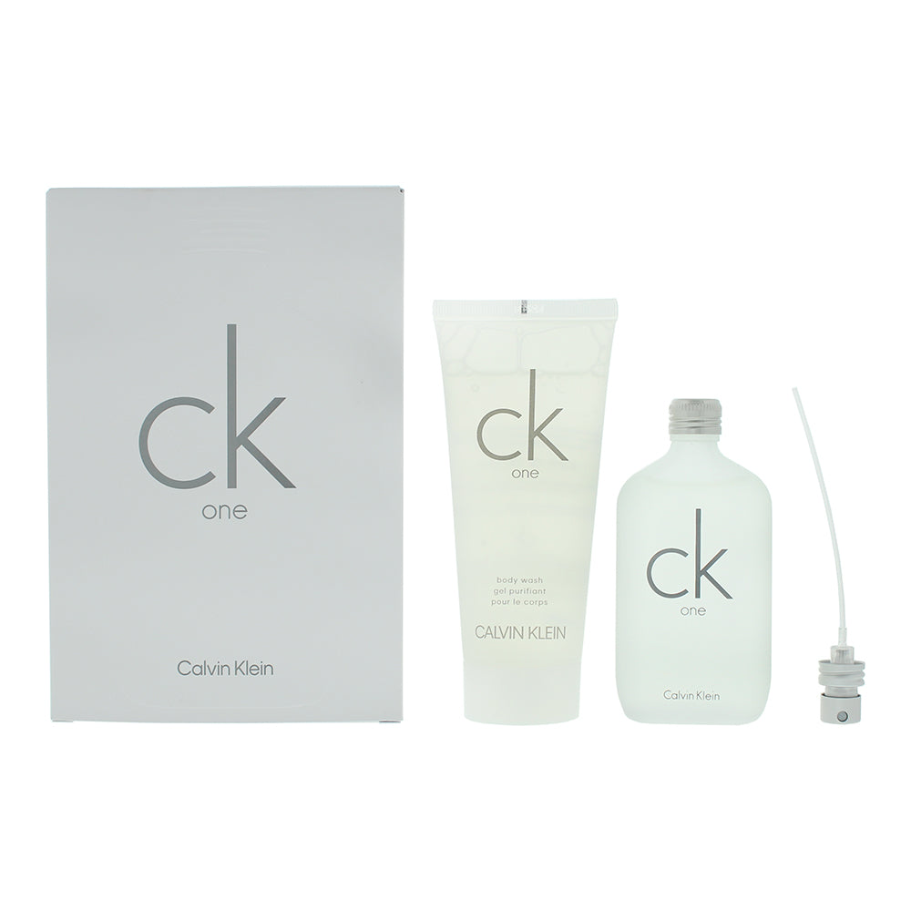 Calvin Klein Ck One 2 Piece Gift Set: Eau de Toilette 50ml - Shower Gel 100ml - Gift Set at MyBeautyBoutique by Calvin Klein