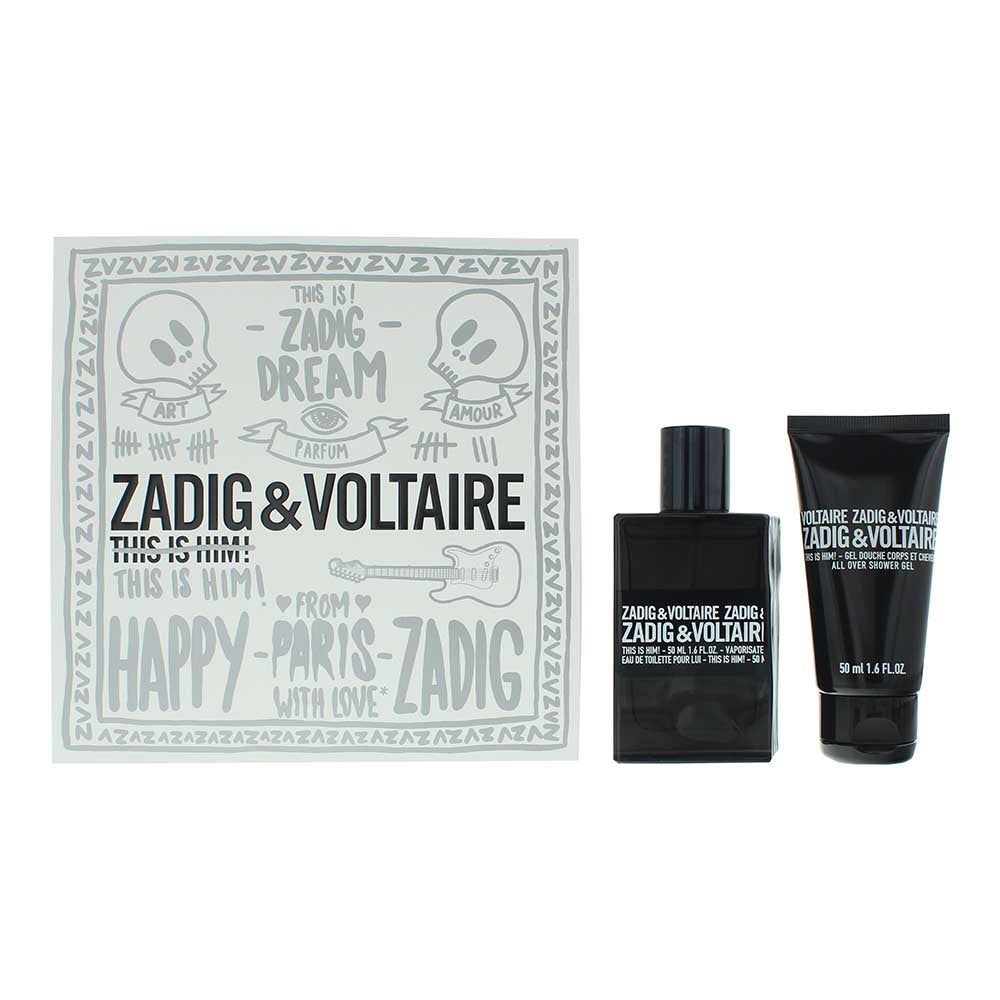 Zadig  Voltaire This Is Him! 2 Piece Gift Set: Eau de Toilette 50ml - Shower Gel 50ml - Fragrance at MyBeautyBoutique by Zadig Voltaire