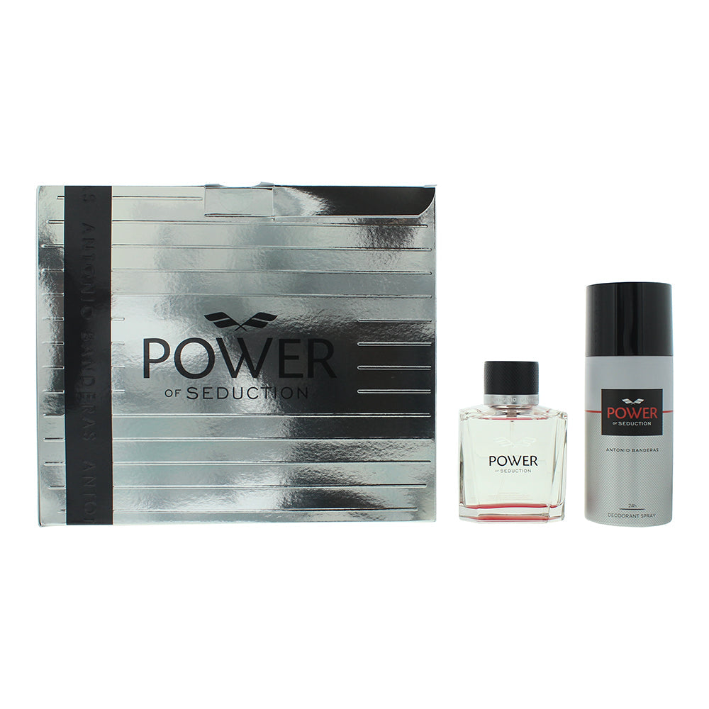 Antonio Banderas Power Of Seduction 2 Piece Gift Set: Eau de Toilette 100ml - Deodorant Spray 150ml - Gift Set at MyBeautyBoutique by Antonio Banderas