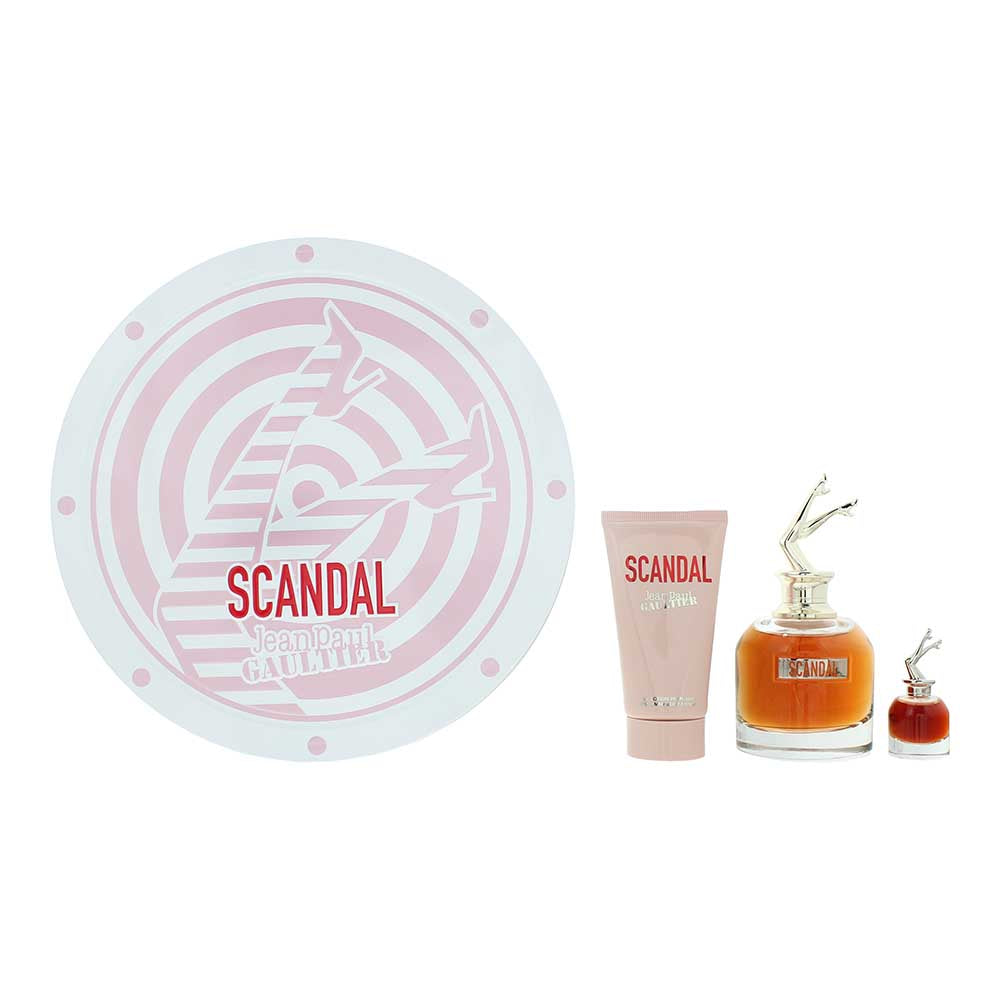 Jean Paul Gaultier Scandal 3 Piece Gift Set: Eau de Parfum 50ml - Body Lotion 75ml - Eau de Parfum 6ml