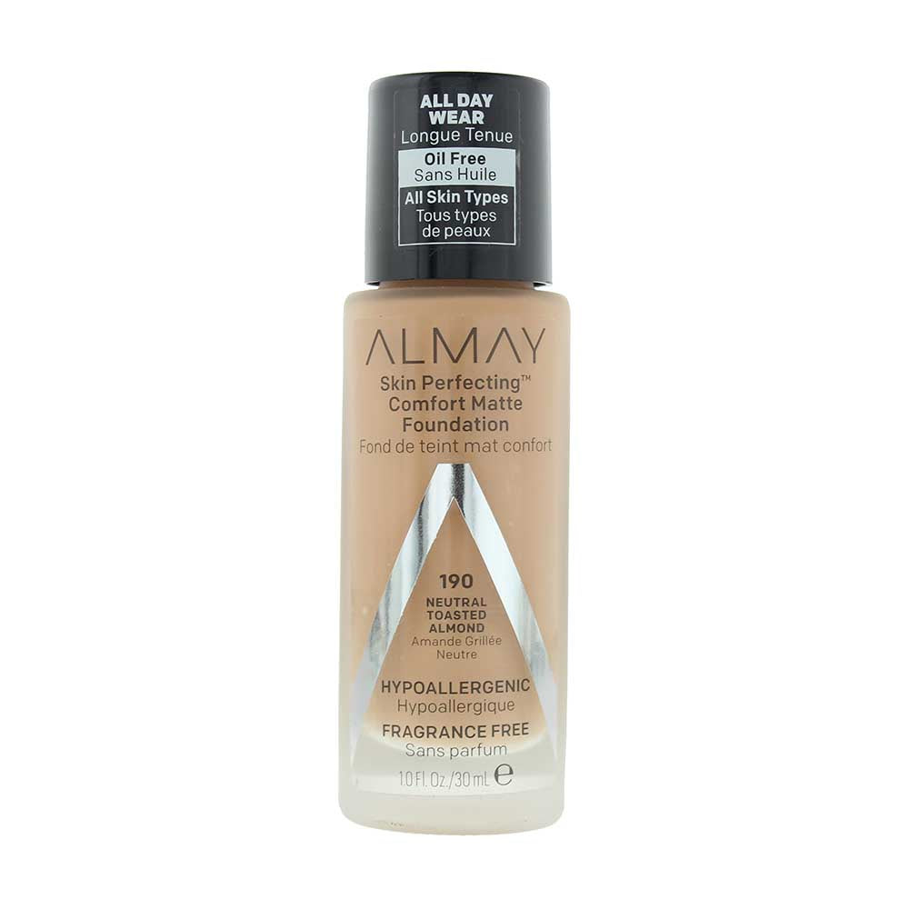 Almay Skin Perfecting Comfort Matte 190 Neutral Toasted Almond Foundation 30ml