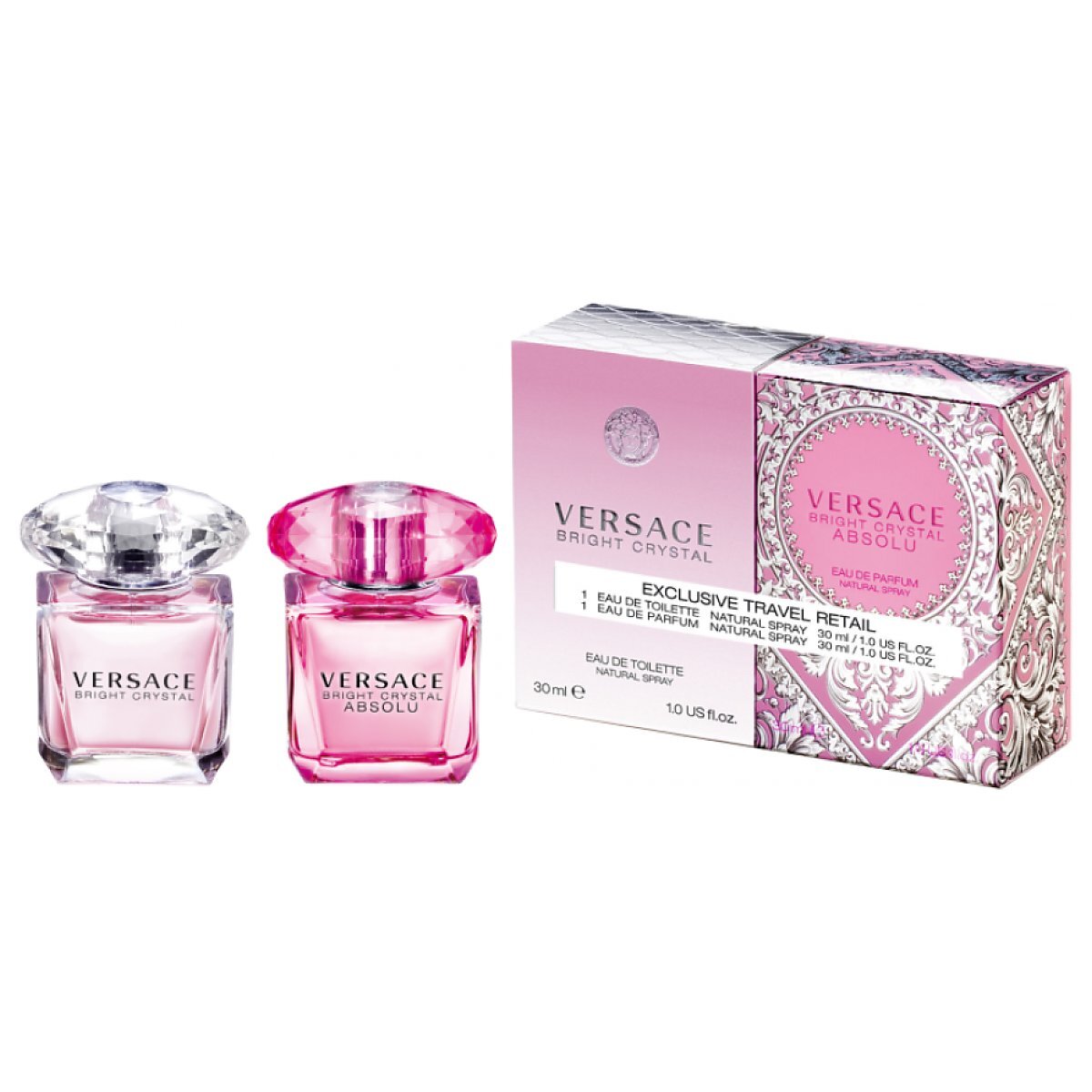 Versace Gift Set 30ml Bright Crystal EDT + 30ml Bright Crystal Absolu EDP - Fragrance at MyBeautyBoutique by Versace