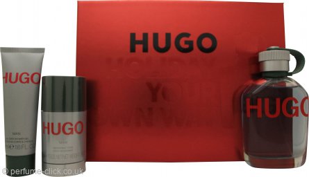 Hugo Boss Hugo Man Gift Set 125ml EDT + 75ml Deodorant Stick + 50ml Shower Gel - Eau de Toilette at MyBeautyBoutique by Hugo Boss