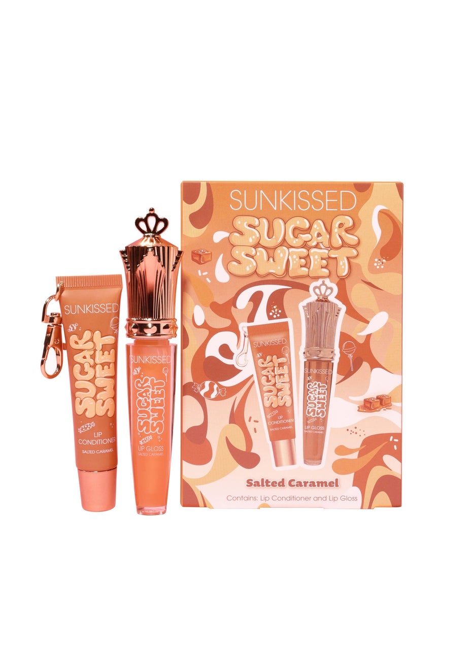 Sunkissed Sugar Sweet Salted Caramel Gift Set 16ml Lip Conditioner + 8ml Lip Gloss