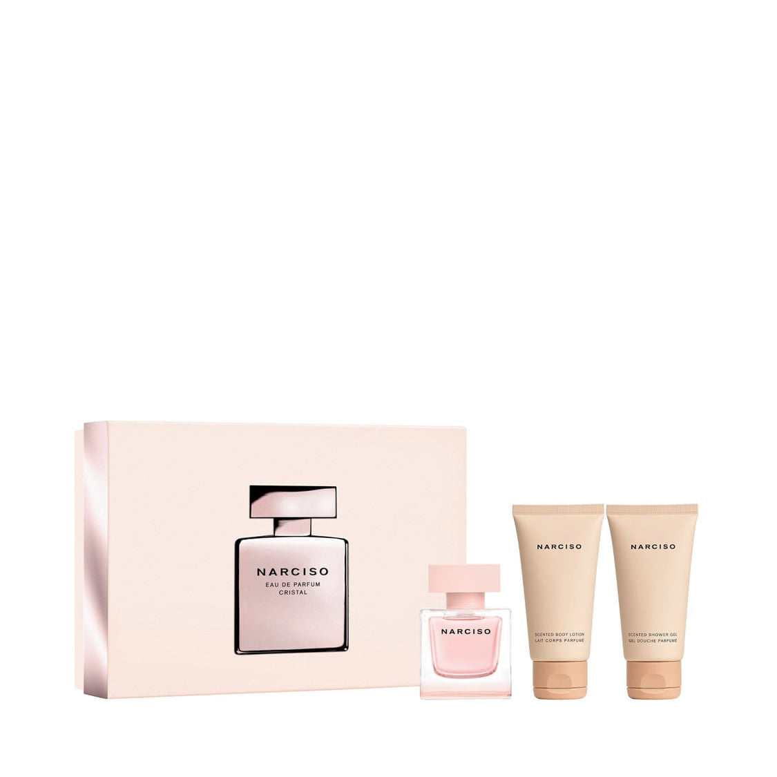 Narciso Rodriguez Cristal 3 Piece Gift Set: Eau de Parfum 50ml - Body Lotion 50ml - Shower Gel 50ml - Gift Set at MyBeautyBoutique by Narciso Rodriguez