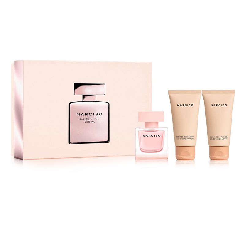 Narciso Rodriguez Cristal 3 Piece Gift Set: Eau de Parfum 50ml - Body Lotion 50ml - Shower Gel 50ml - Gift Set at MyBeautyBoutique by Narciso Rodriguez