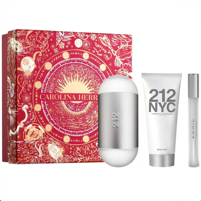 Carolina Herrera 212 NYC Gift Set 100ml EDT + 100ml Body Lotion + 10ml EDT - Fragrance at MyBeautyBoutique by Carolina Herrera