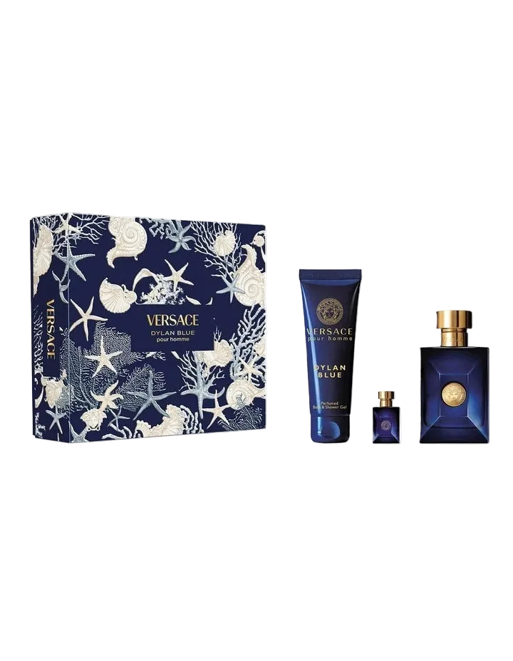 Versace Pour Homme Dylan Blue Gift Set 100ml EDT + 150ml Shower Gel + 5ml EDT