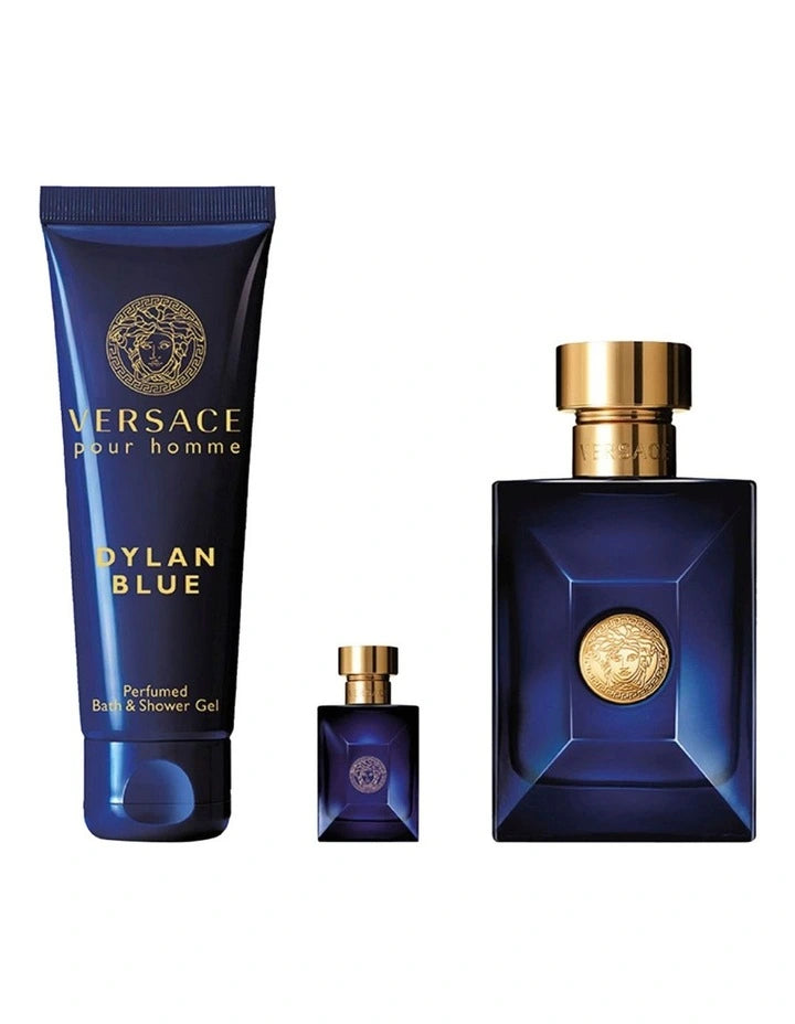 Versace Pour Homme Dylan Blue Gift Set 100ml EDT + 150ml Shower Gel + 5ml EDT