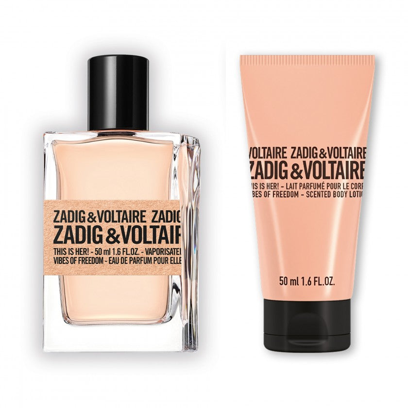Zadig & Voltaire This is Her! Vibes of Freedom Gift Set 50ml EDP + 50ml Body Lotion - Fragrance at MyBeautyBoutique by Zadig & Voltaire