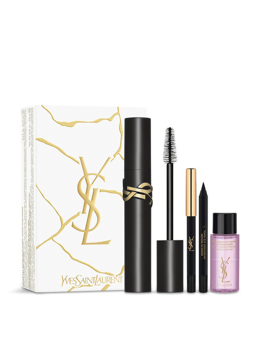 Yves Saint Laurent Lash Clash Gift Set 8ml Lash Clash Mascara - 01 Black + Mini Dessin du Regard Eyeliner - Black + 8ml Expert Makeup Remover