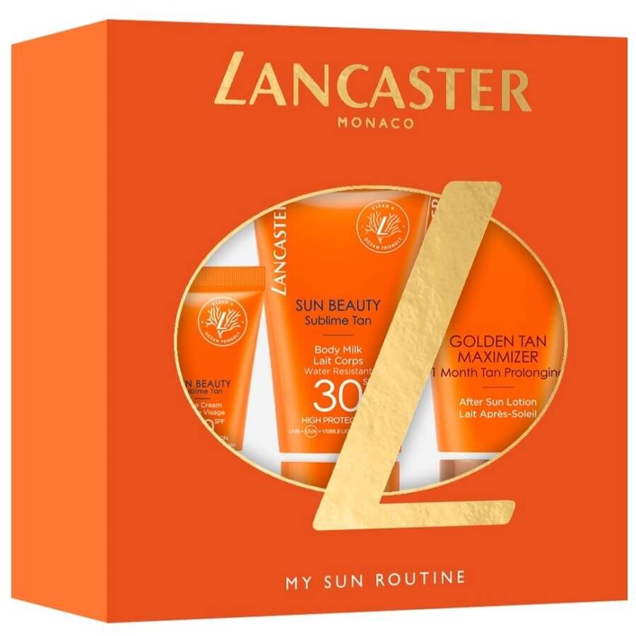 Lancaster My Sun Routine Gift Set - Sun Routine SPF 30 Face Cream 3ML + Sun Routine SPF 30+  Body Milk 50ML + Golden Tan Maximiser FSL 50ML