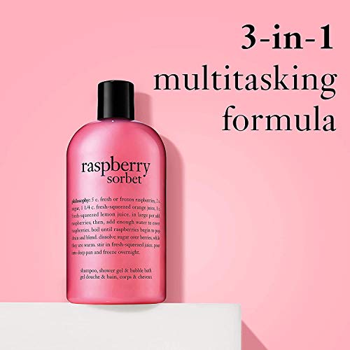 philosophy Bath & Shower Gels By Raspberry Sorbet Shampoo Shower Gel & Bubble Bath 480ml