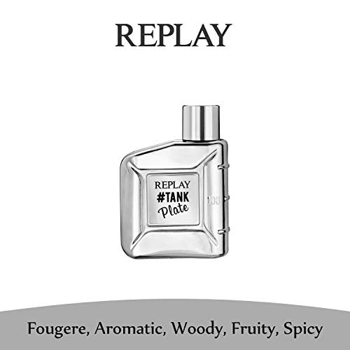 Replay #Tank Plate for Him Eau de Toilette 100ml Spray - Eau de Toilette at MyBeautyBoutique by Replay
