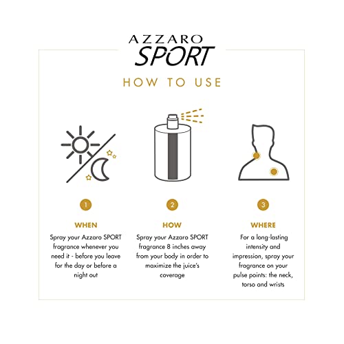Azzaro Sport Eau de Toilette Spray Perfume For Men Fresh and Aromatic Fragrance 100ml - Eau de Toilette at MyBeautyBoutique by Azzaro