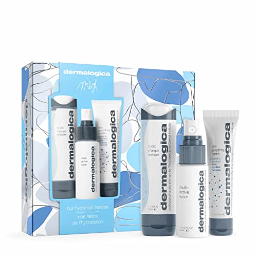 Dermalogica Our Hydration Heroes Gift Set 50ml Hydro Masque Exfoliant + 50ml Multi-Active Toner + 50ml Skin Smoothing Cream