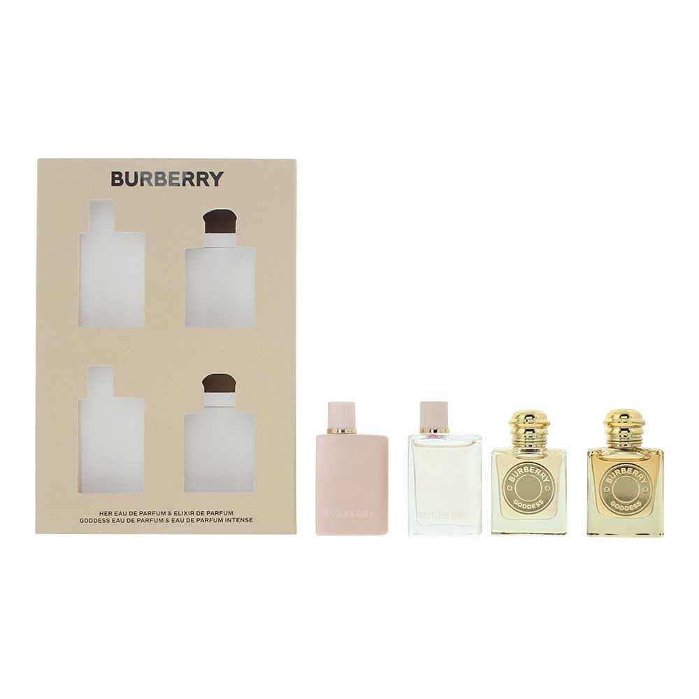 Burberry Her Gift Set: Her EDP 5ml - Her Elixir EDP Intense 5ml - Goddess EDP 5ml - Goddess EDP Intense 5ml