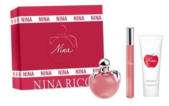 Nina Ricci Nina 3 Piece Gift Set: Eau de Toilette 50ml - Rollerball 10ml - Body Lotion 75ml