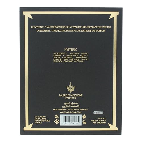 Laurent Mazzone Hysteric Extrait de Parfum Travel set 3x15ml