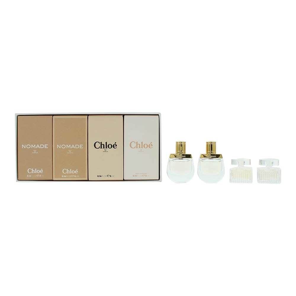 Chloe Mini Fragrances Gift Set 4 Pieces (This gift set contains: 1x 5ml Nomade EDT 1x 5ml Nomade EDP 1x 5ml Chloe EDP 1x 5ml Chloe EDT)