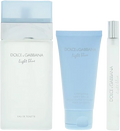 Dolce  Gabbana Light Blue 3 Piece Gift Set: Eau De Toilette 100ml - Body Cream 50ml - Eau De Toilette 10ml