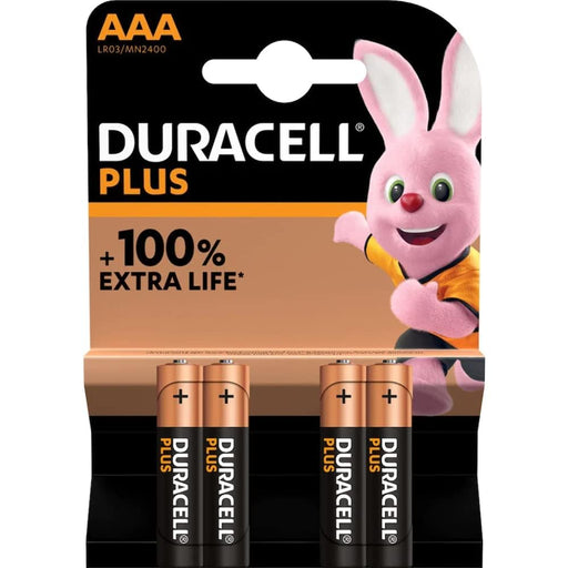 Duracell Plus Power AAA 4 Pack Alkaline Batteries