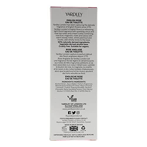 Yardley London English Rose Eau de Toilette 125ml Spray - Eau de Toilette at MyBeautyBoutique by Yardley London