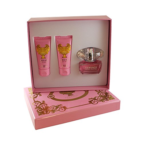 Versace Bright Crystal Gift Set 50ml EDT + 50ml Shower Gel + 50ml Body Lotion - Women at MyBeautyBoutique by Versace