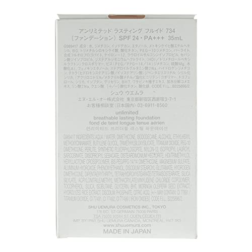 Shu Uemura Unlimited SPF 24 / PA +++ 734 Rich Beige Foundation 35ml