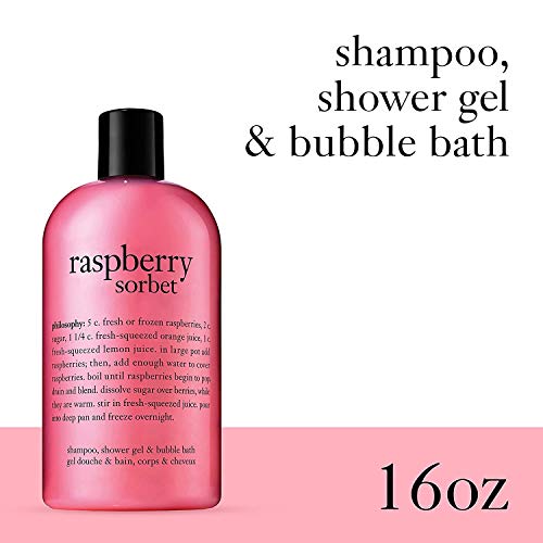 philosophy Bath & Shower Gels By Raspberry Sorbet Shampoo Shower Gel & Bubble Bath 480ml