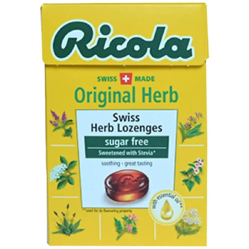 Ricola Swiss Herb Drops Sugar-Free Original Herb Box With Stevia 20 Pack