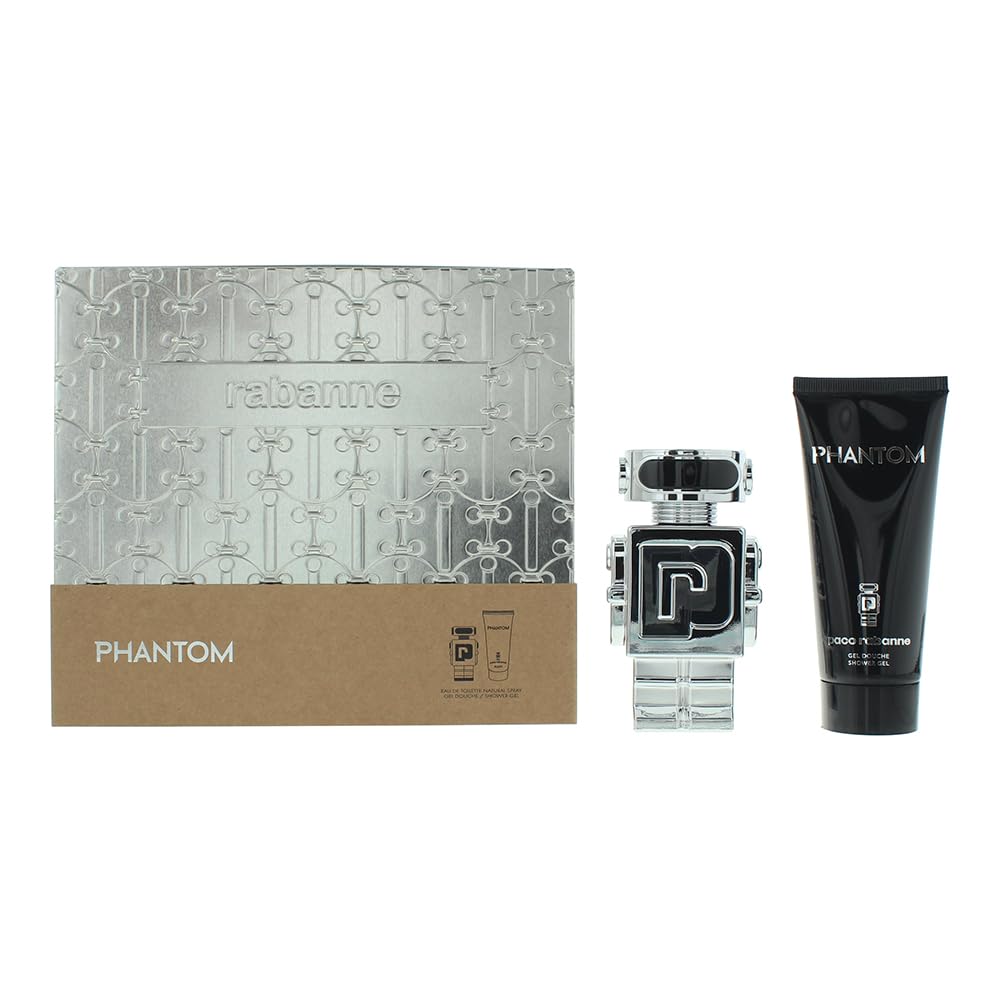 Paco Rabanne Phantom 2 Piece Gift Set: Eau de Toilette 50ml - Shower Gel 100ml - Eau de Toilette at MyBeautyBoutique by Paco Rabanne