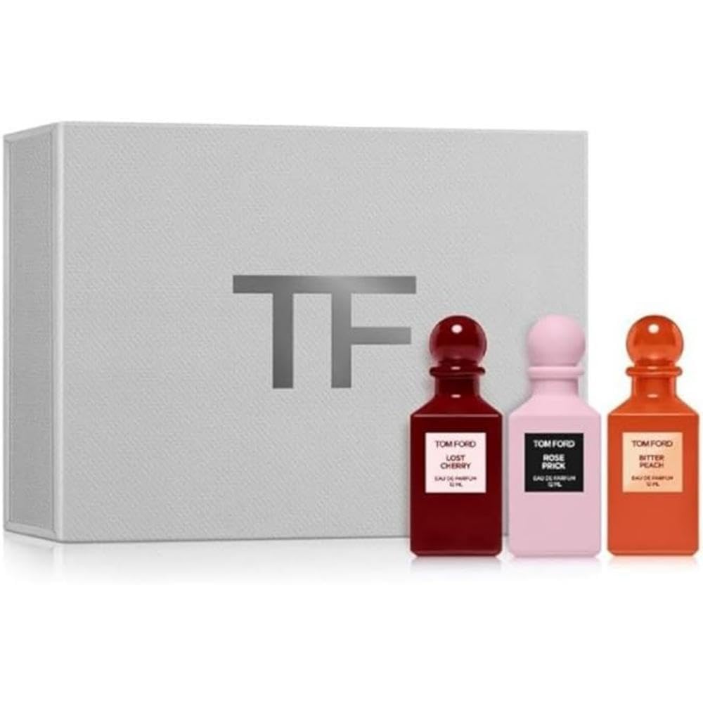 Tom Ford Private Blend Mini Decanter Gift Set 12ml Rose Prick EDP + 12ml Lost Cherry EDP + 12ml Bitter Peach EDP - Fragrance at MyBeautyBoutique by Tom Ford