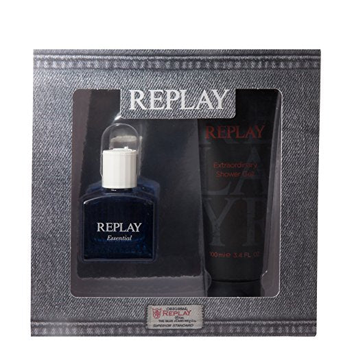Replay Essential for Him Gift Set 30ml EDT Spray + 100ml Shower Gel - Eau de Toilette at MyBeautyBoutique by Replay