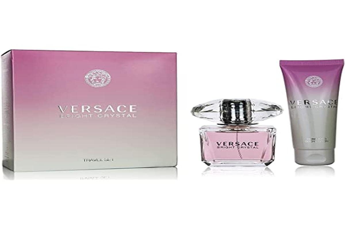 Versace Bright Crystal Gift Set 50ml EDT + 100ml Body Lotion - Fragrance at MyBeautyBoutique by Versace