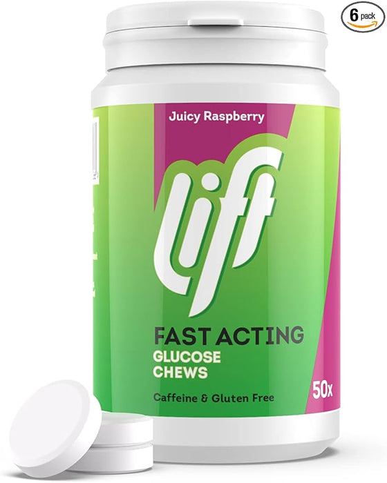 Lift | Fast-Acting Glucose Chewable Energy Raspberry 50 Tablets