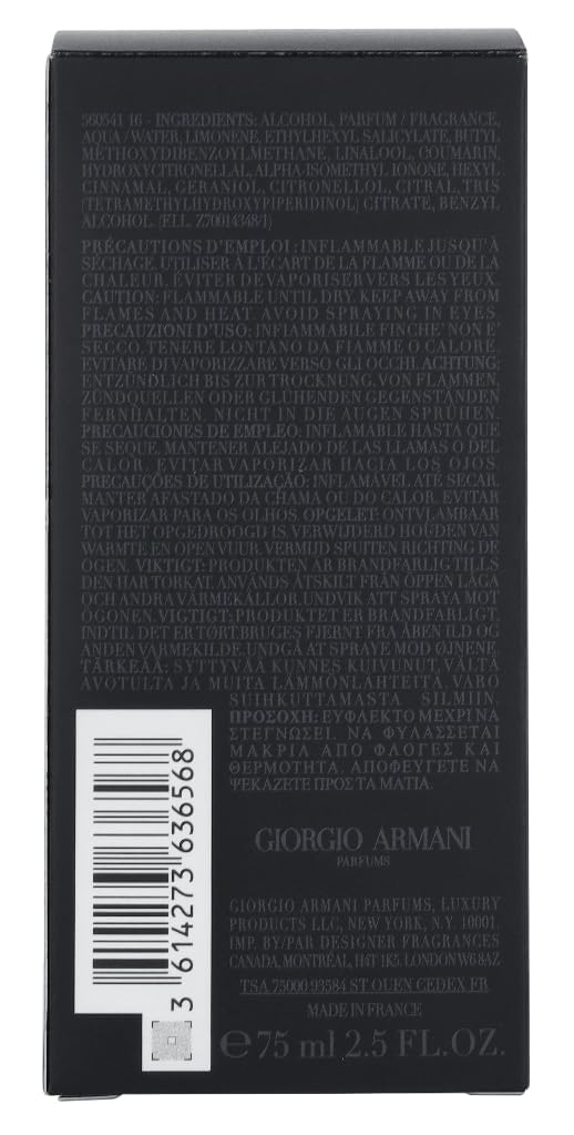 Giorgio Armani Code Pour Homme 75ml Eau De Toilette Refillable Spray - Mens Fragrances at MyBeautyBoutique by Giorgio Armani