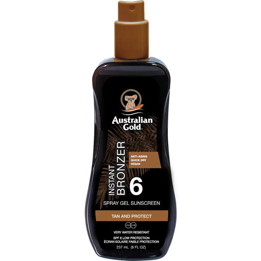 Australian Gold Spray Gel with Bronzer 237ml SPF6 